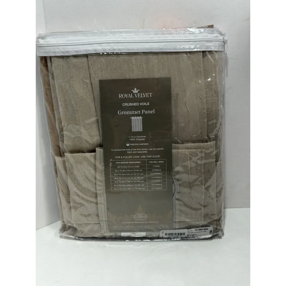 JCP Royal Velvet Grommet Panel Crushed Voile 50